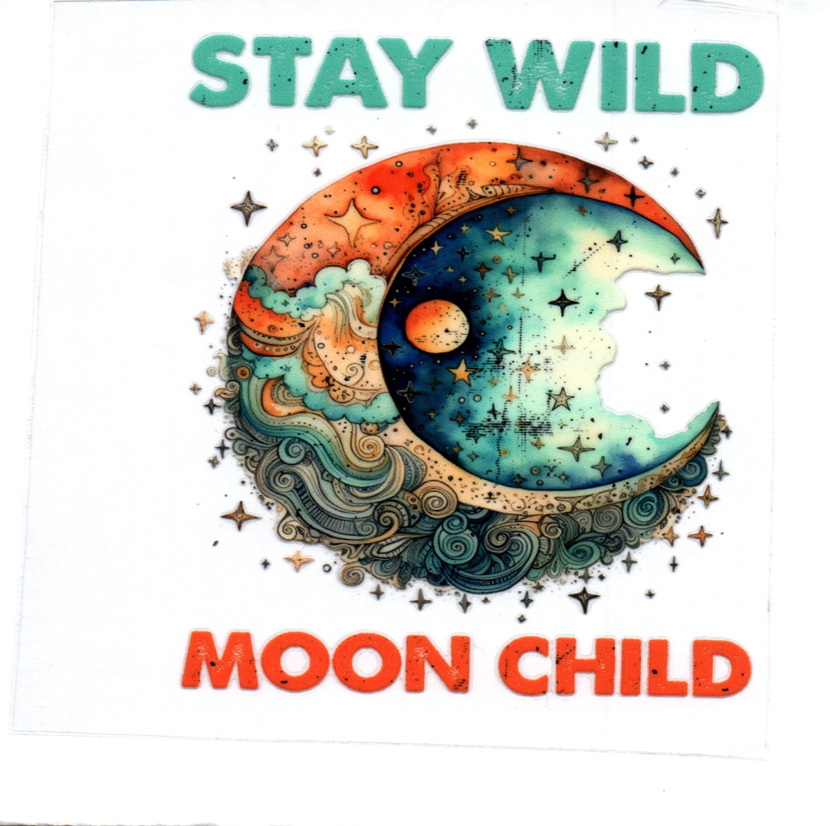 Stay Wild Moon Child w/moon Single Decal 94