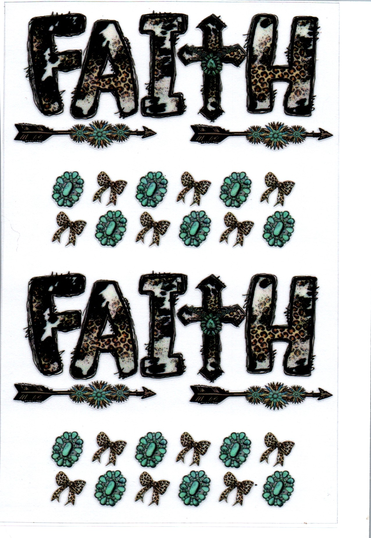 Western Faith Teal/Brown Stanley Key Chain Wrap Double 9