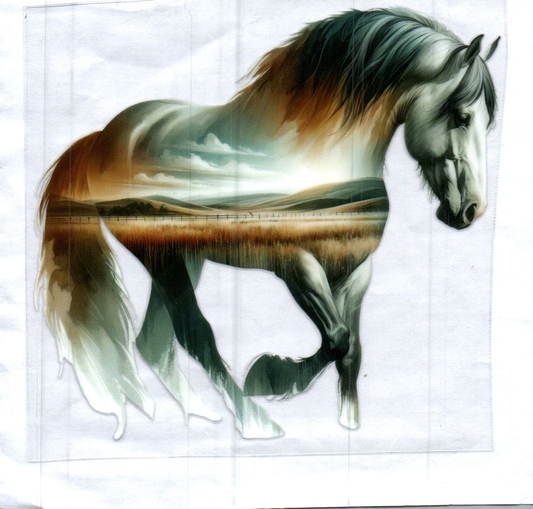 Double Exposed Horse 2 Decal