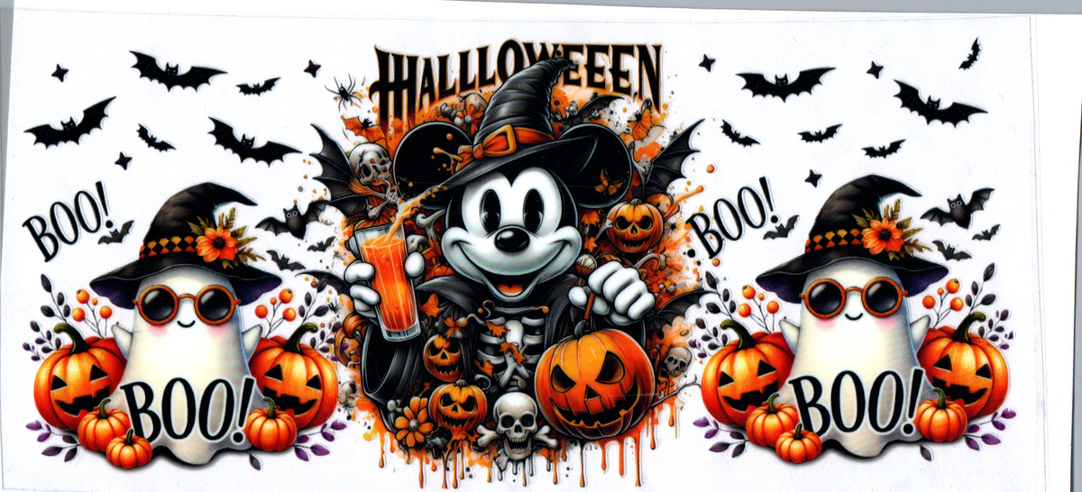 16oz mousey wizard with ghosts Halloween 95