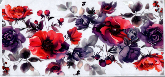 16oz Purple, Red Flowers 97
