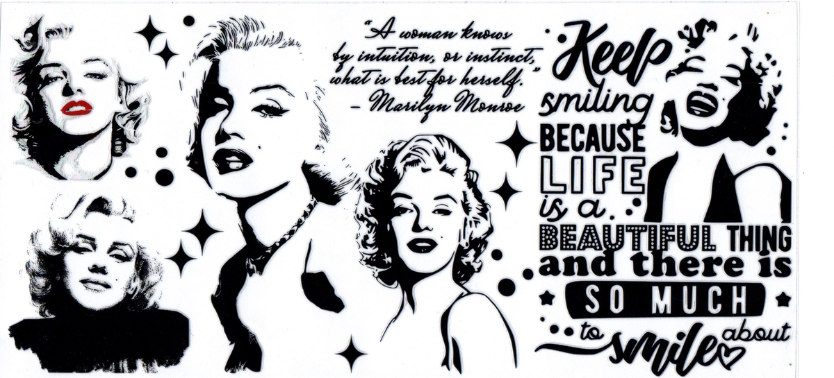 Movies- Marilyn Monroe B/W-97- 16oz wrap