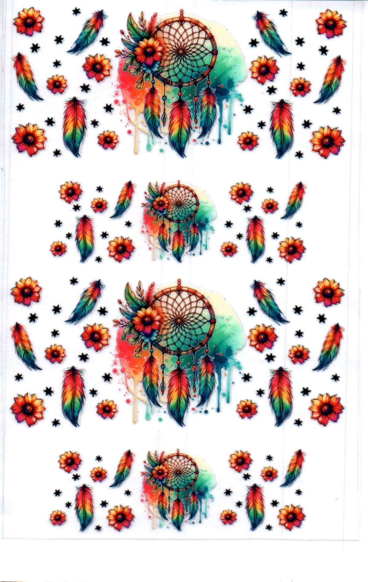 Dream catcher w/feathers & flowers 3 Stanley Key Chain Wrap Double 99