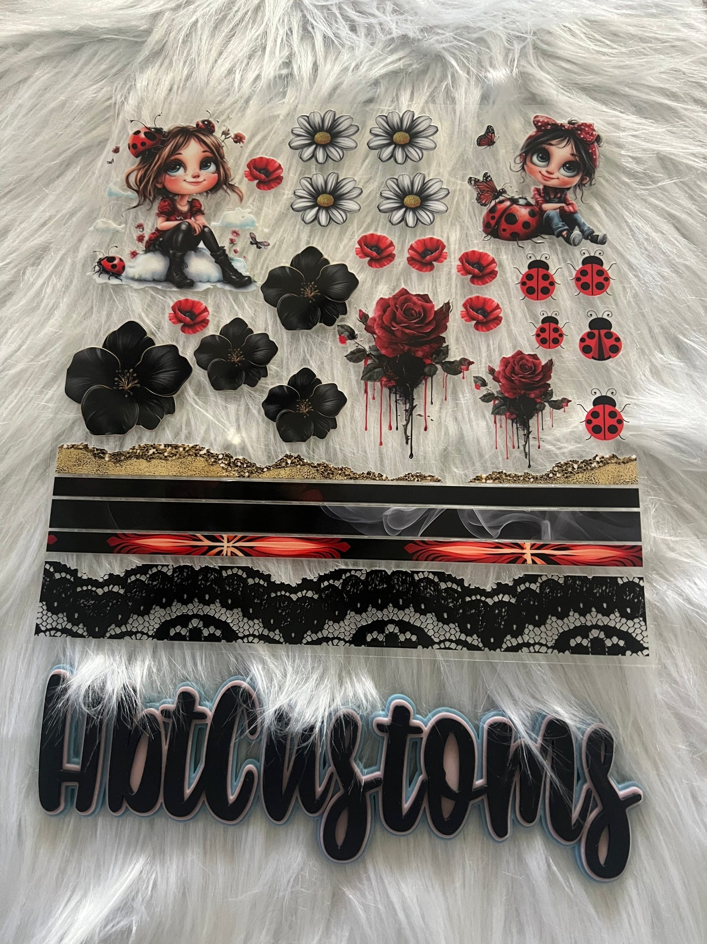 Little Girls w/ Lady bugs Element 10 x 10