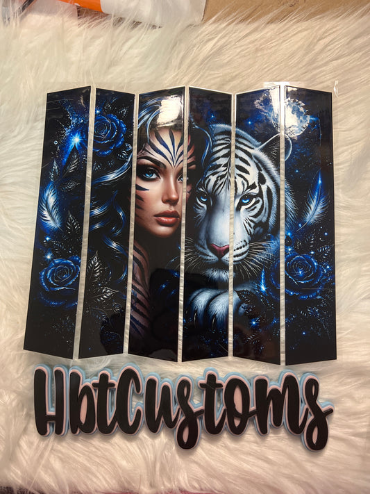 Girl & White Tiger Element