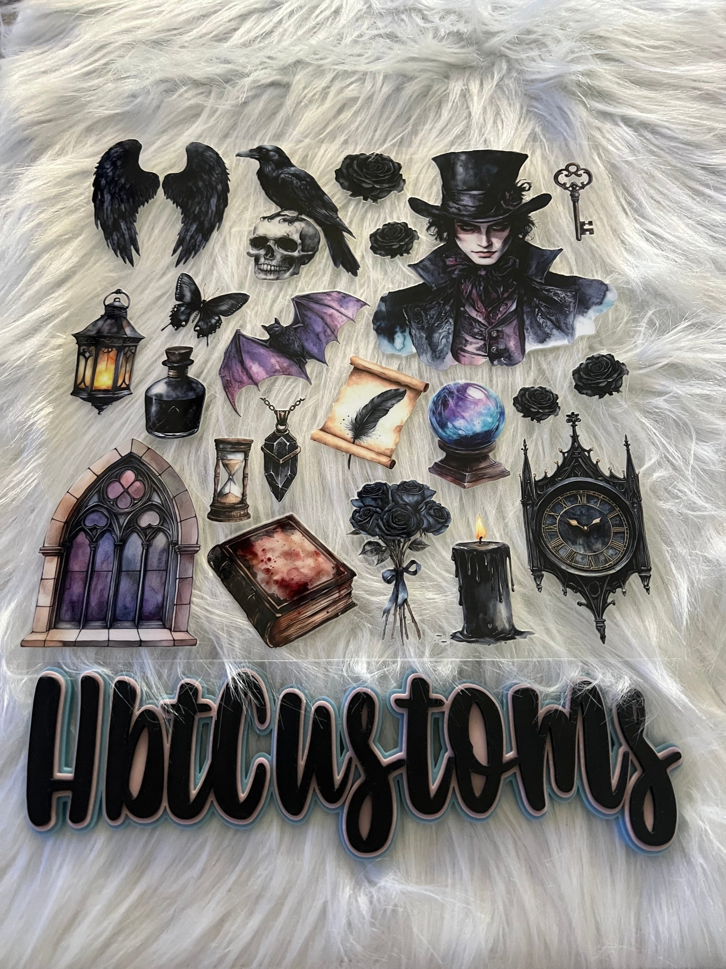 Dark Purple Gothic w/ Man 10 x 10