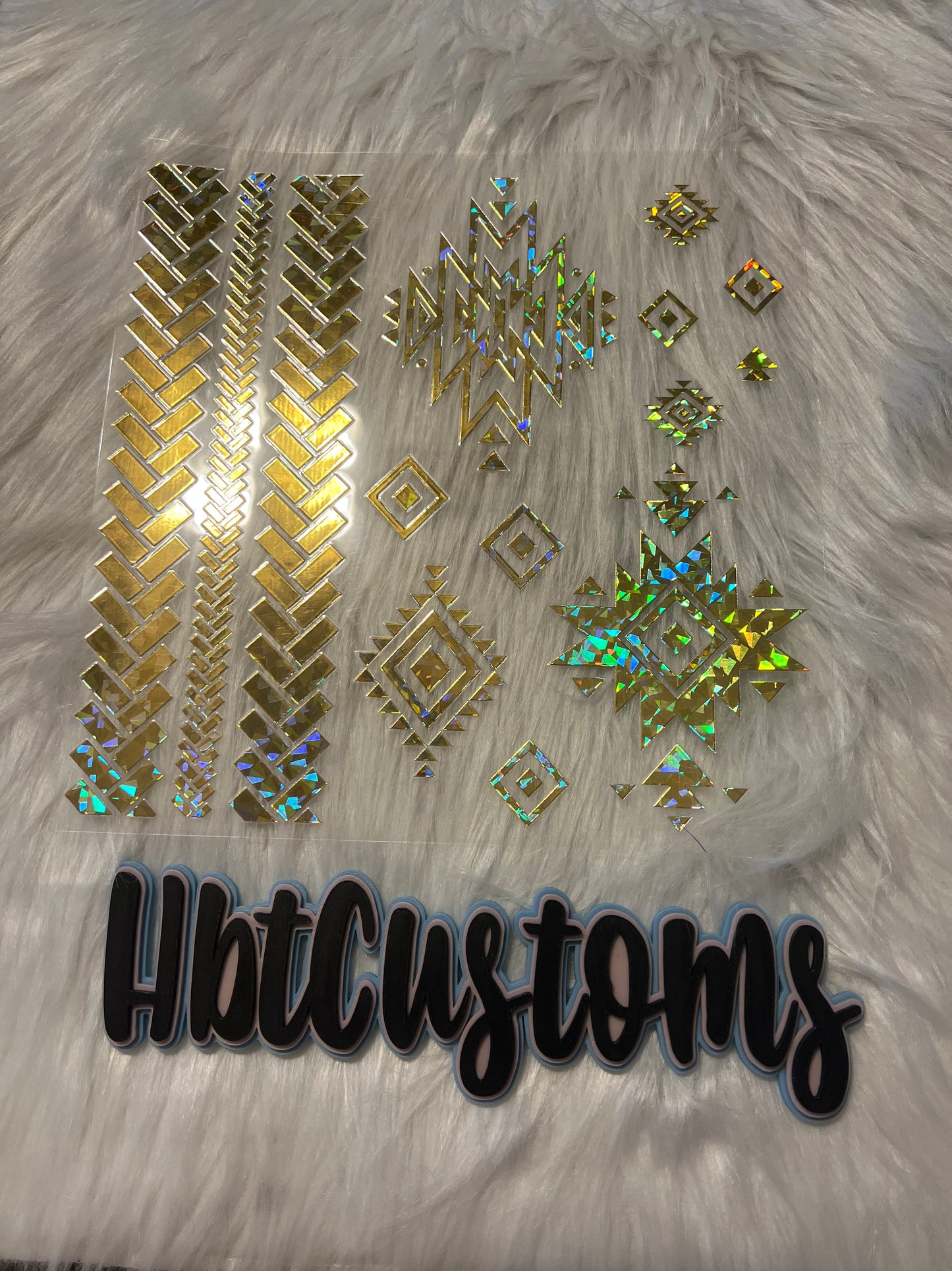 Gold Band Aztec Holo Element 10 x 10