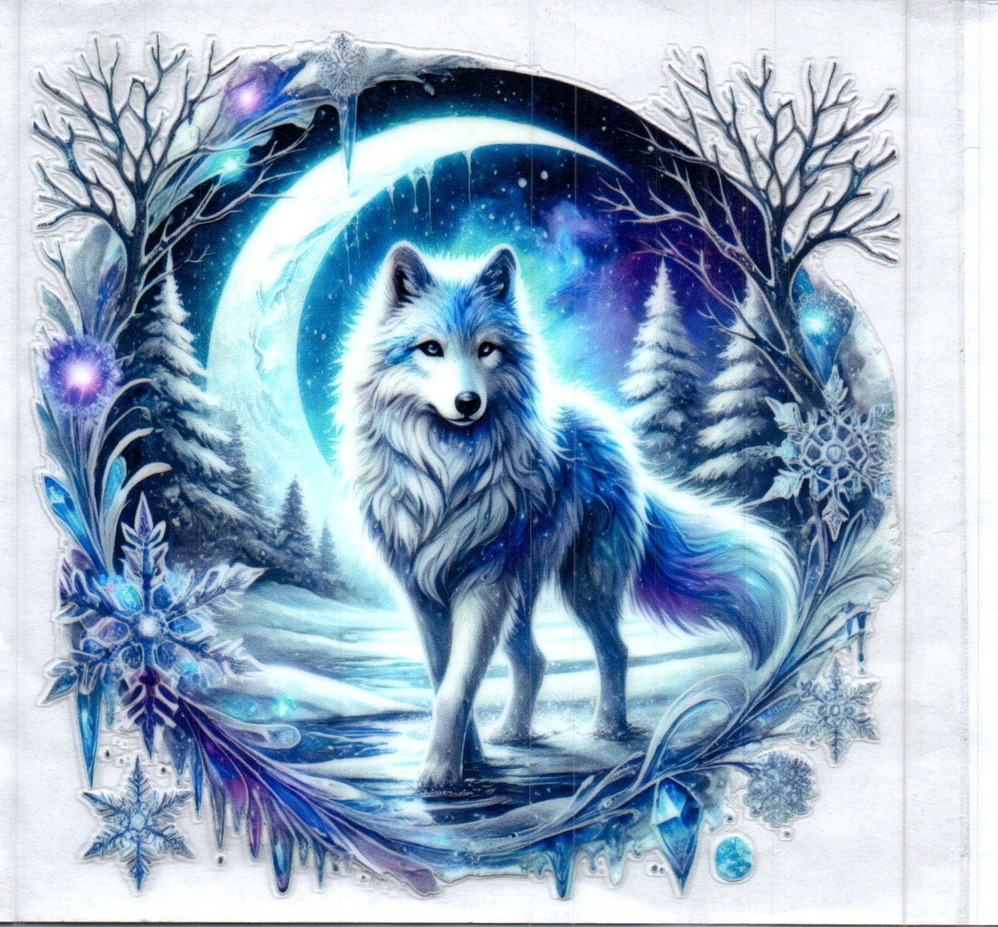 Winter Mystical Wolf Animal Decal