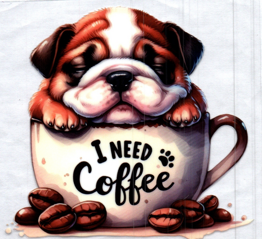 I need Coffee Dog in Mug Animal Decal