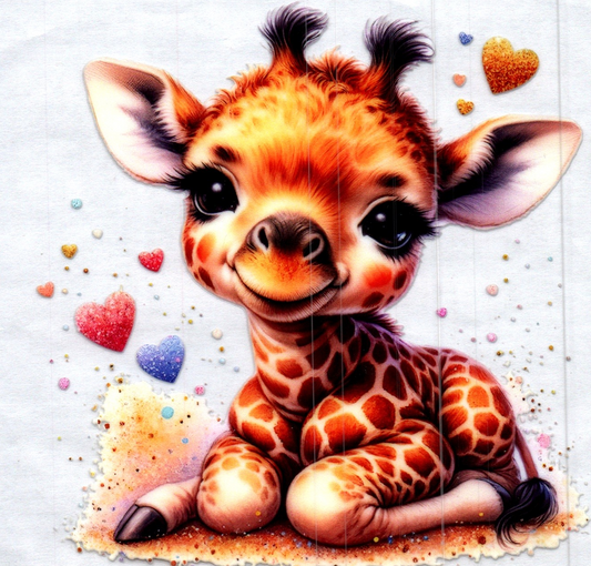 Cute Baby Giraffe Animal Decal