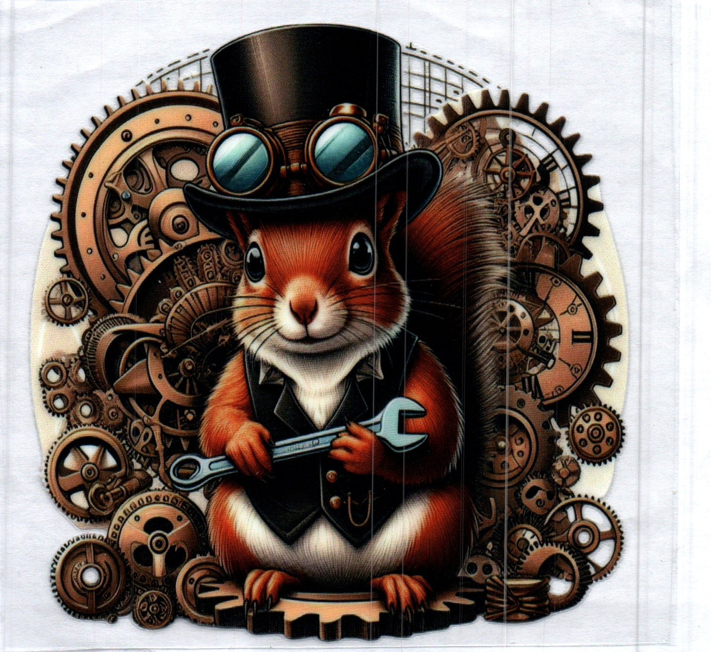 Steampunk Squirrel Animal Decal