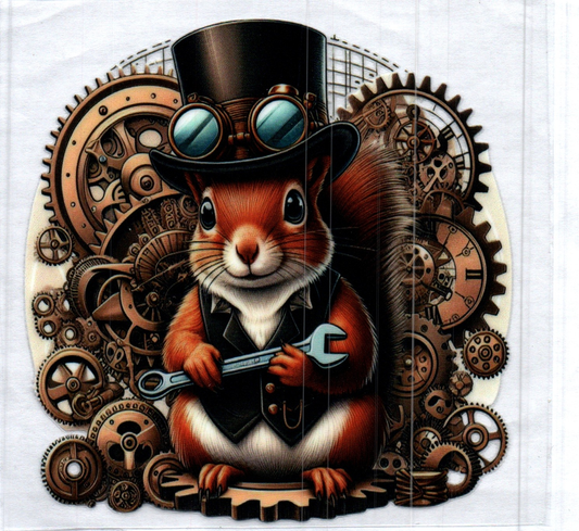 Steampunk Squirrel Animal Decal