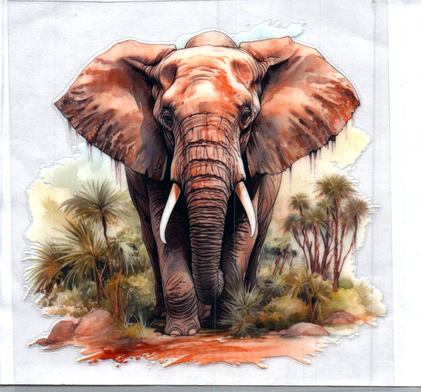Safari Elephant Animal Decal