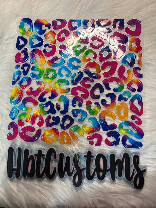 Rainbow Cheetah Print Element