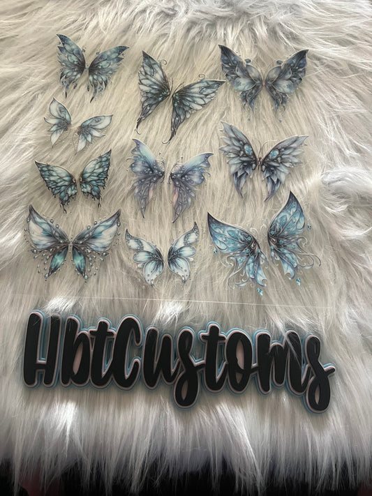 Blue Butterflies Element 10x 10