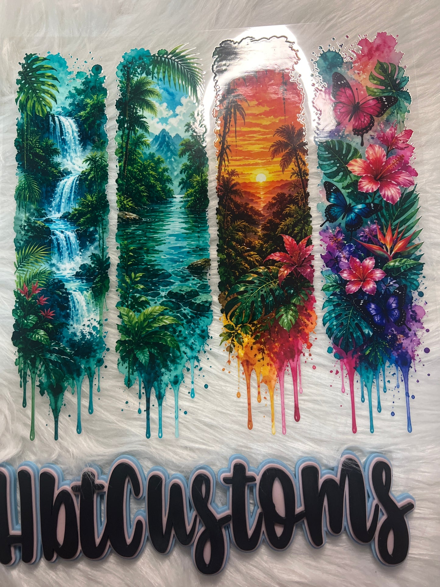 Paradise Brush Strokes Element