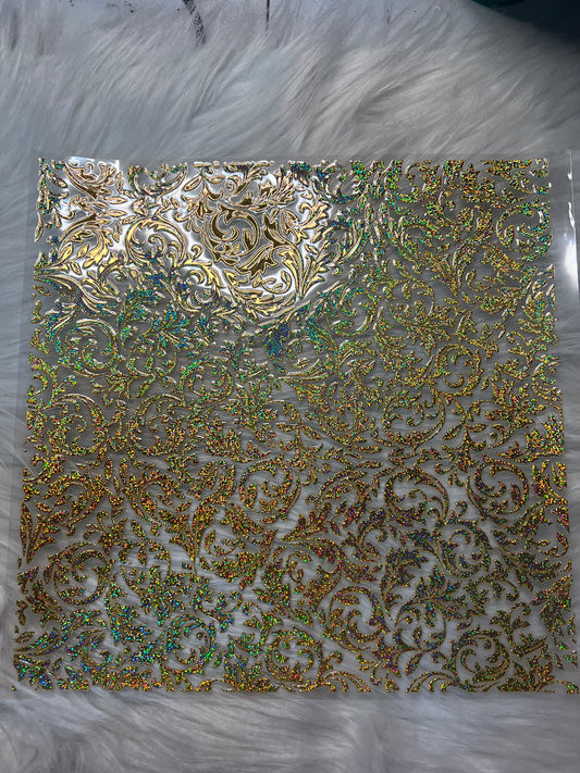 GoldMetallic Leaf Scroll Glitter Elements (Copy)