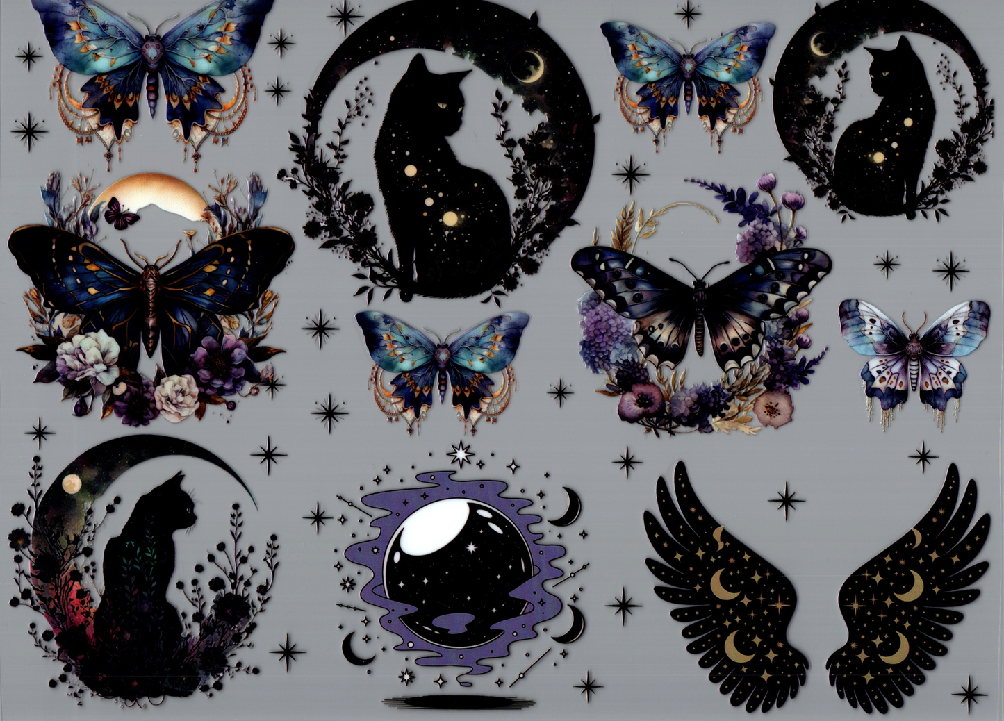 Black Cats & Moths Element