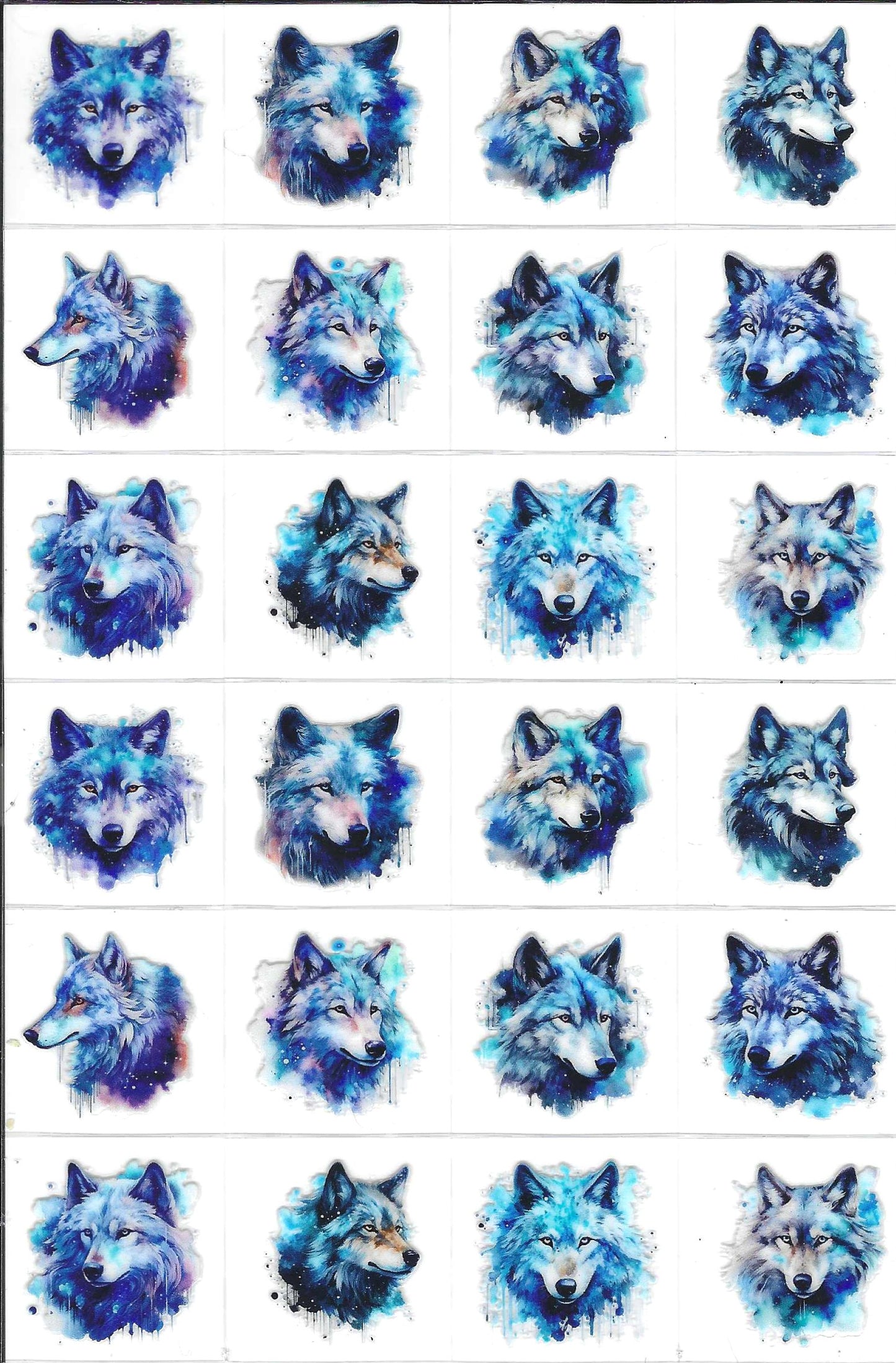 Blue Wolves Kiss Cut