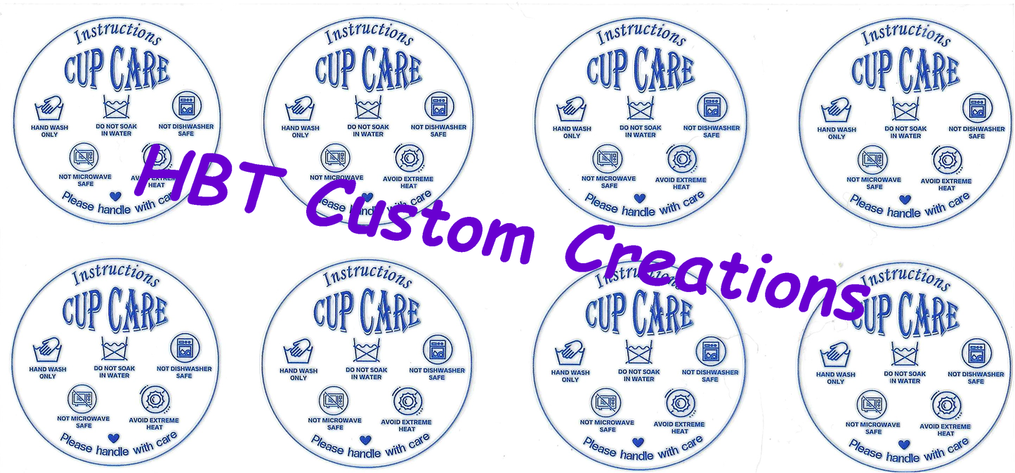 Cup Care Labels Blue Style 4