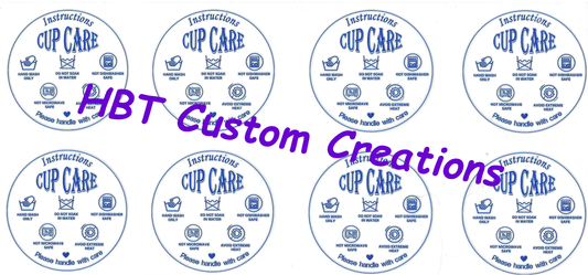 Cup Care Labels Blue Style 4