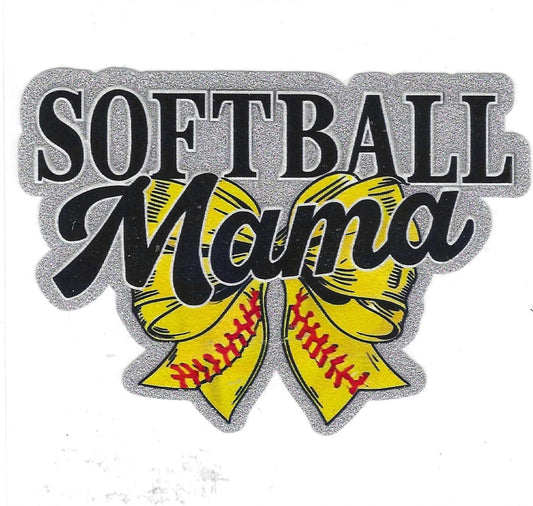 Softball Mama Glitter Decal
