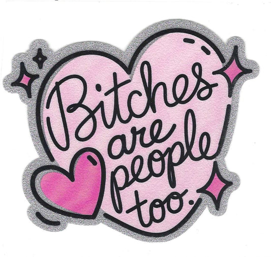 B's are People to Glitter Decal