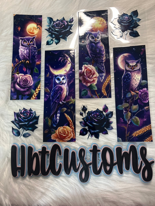 Purple Owl & Moon Element