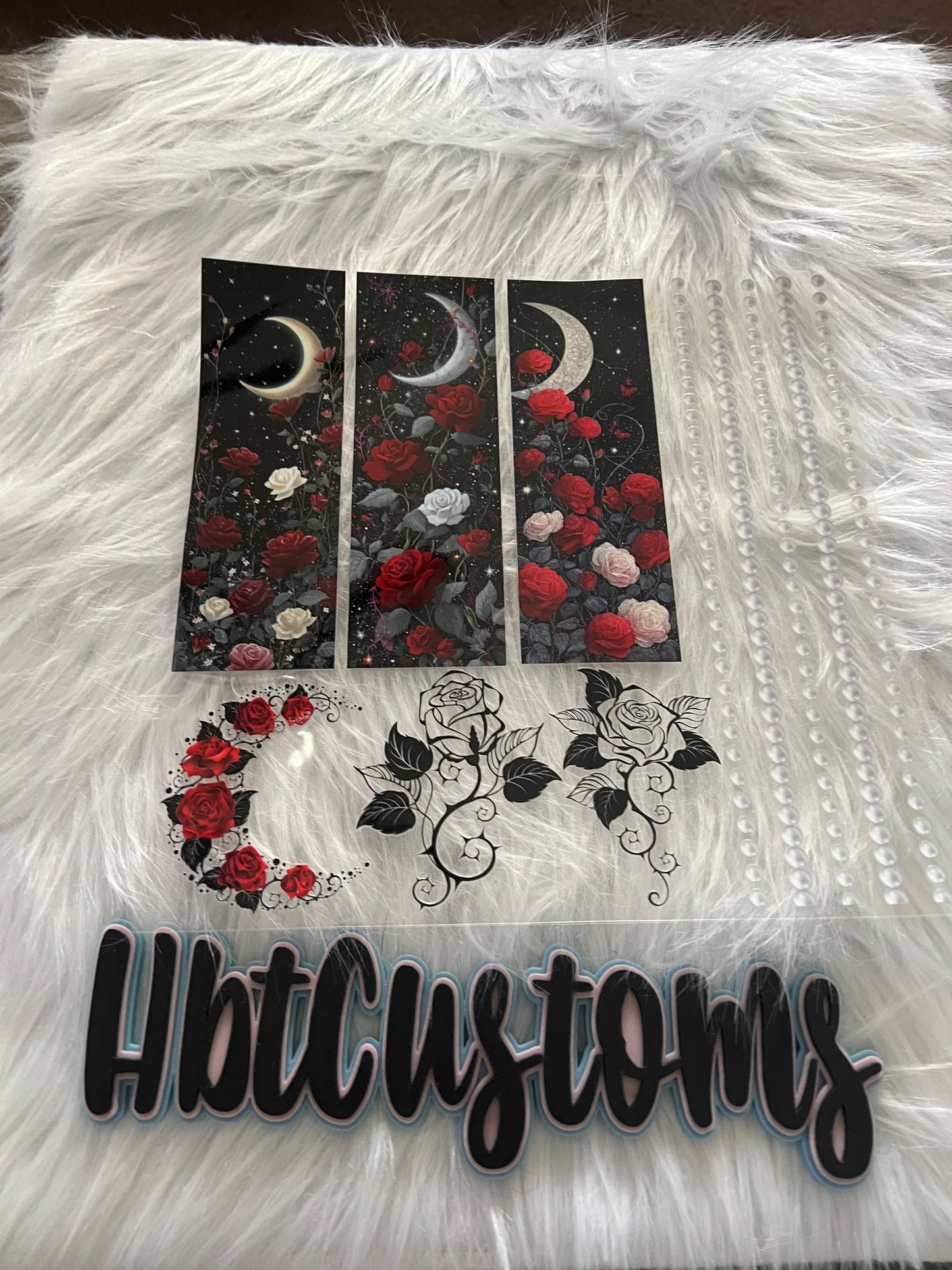 Dark Moon w/ Roses Element 10 x 10
