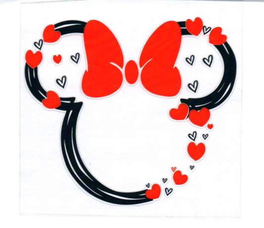 Girl Mouse black outline Decal 5