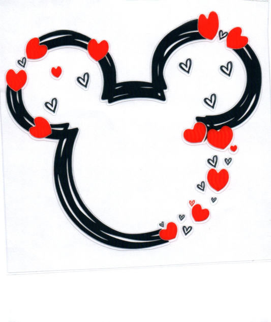 Boy Mouse black outline Decal 7