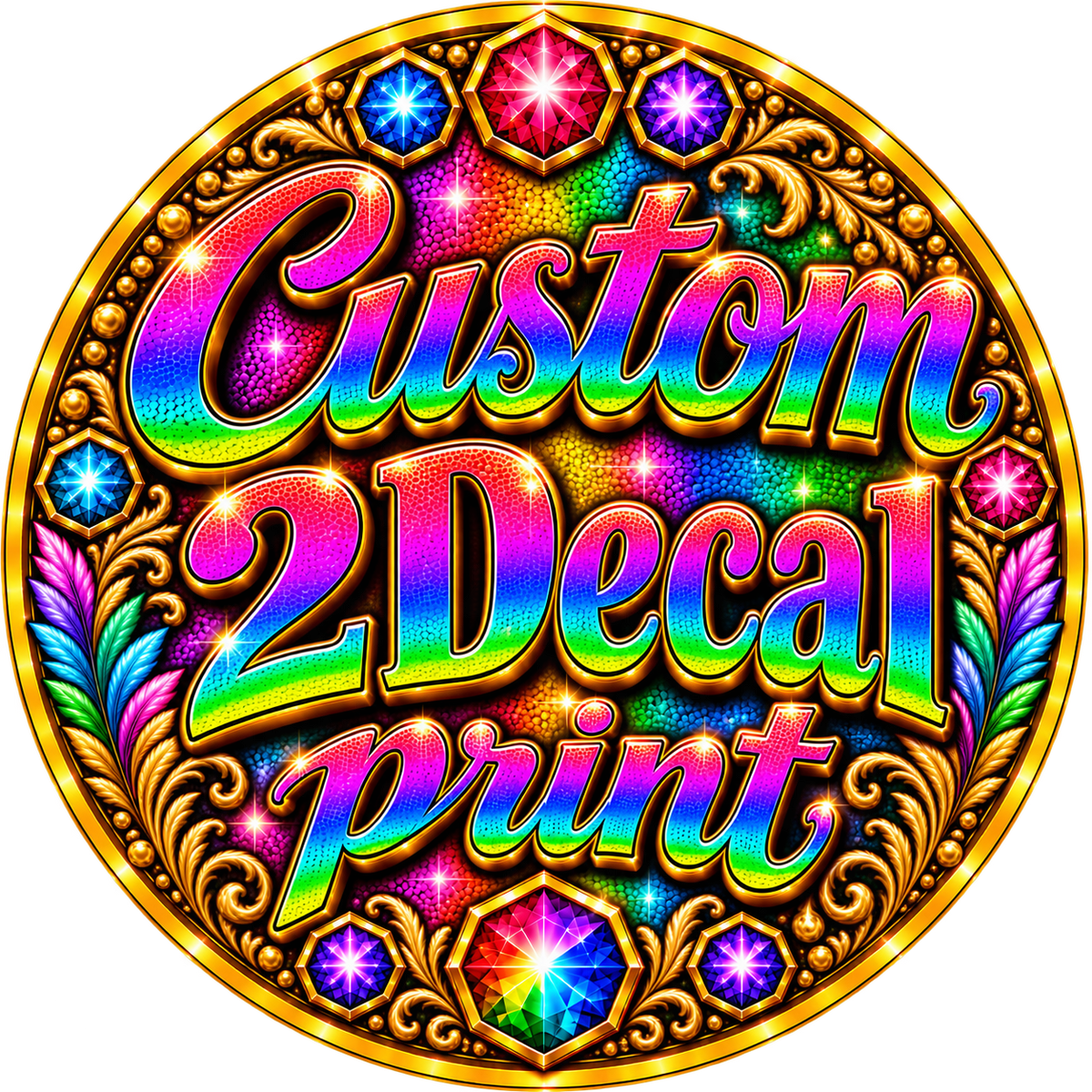 2 DECALS CUSTOM PRINT