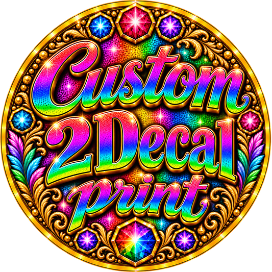 2 DECALS CUSTOM PRINT