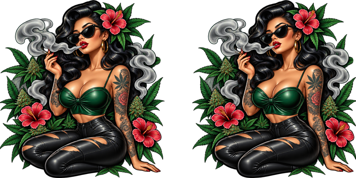 420 GIRL DECALS POD