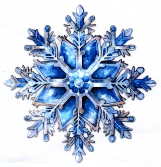 Blue Snowflake Decal