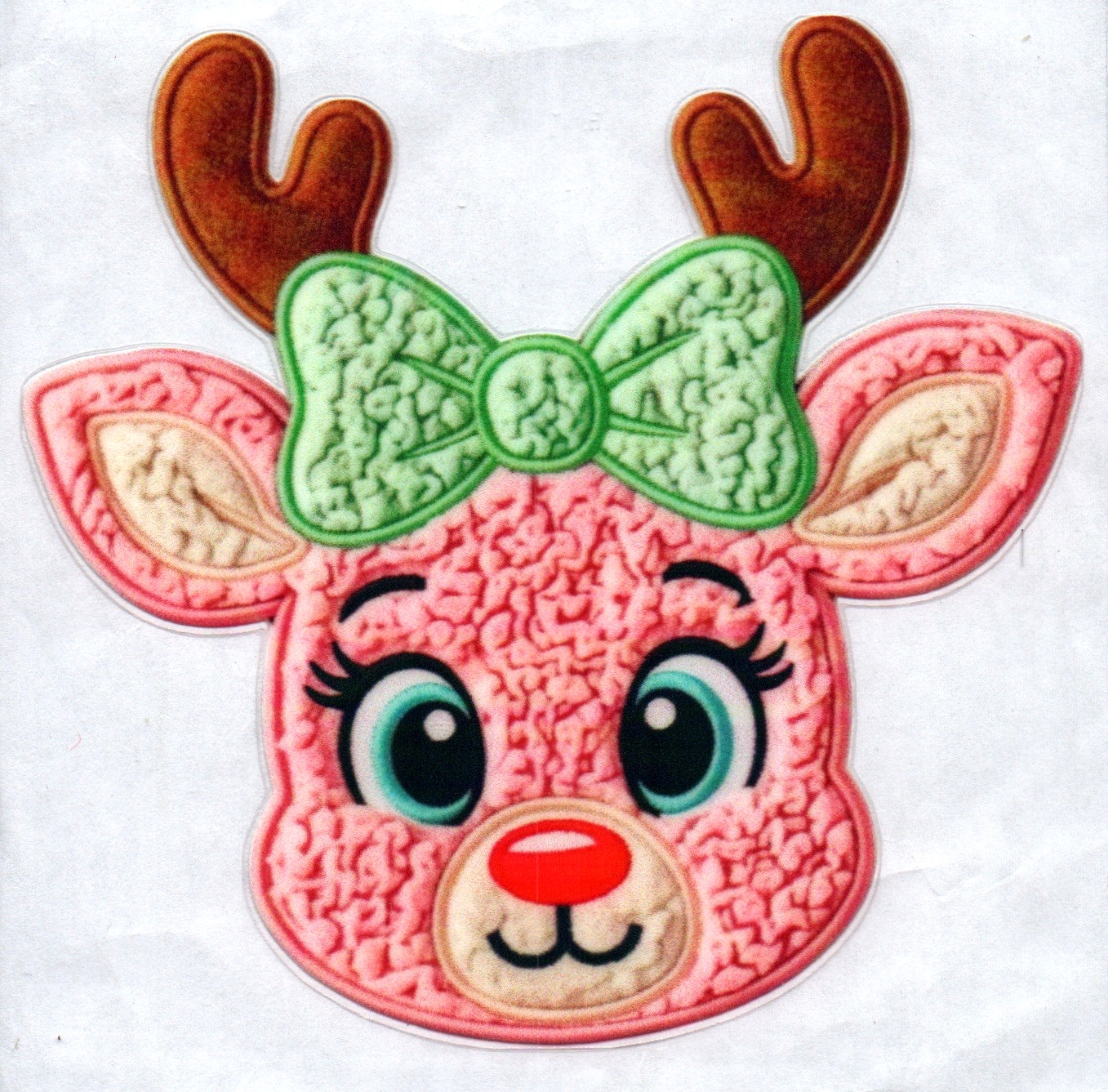 Reindeer Pink Christmas Decal