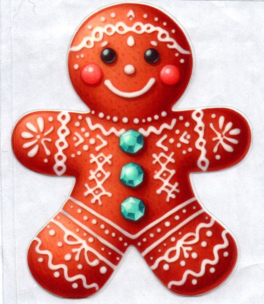 Gingerbread man Christmas Decal