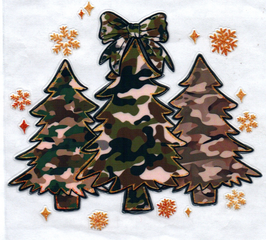 Camo Christmas Trees Decal
