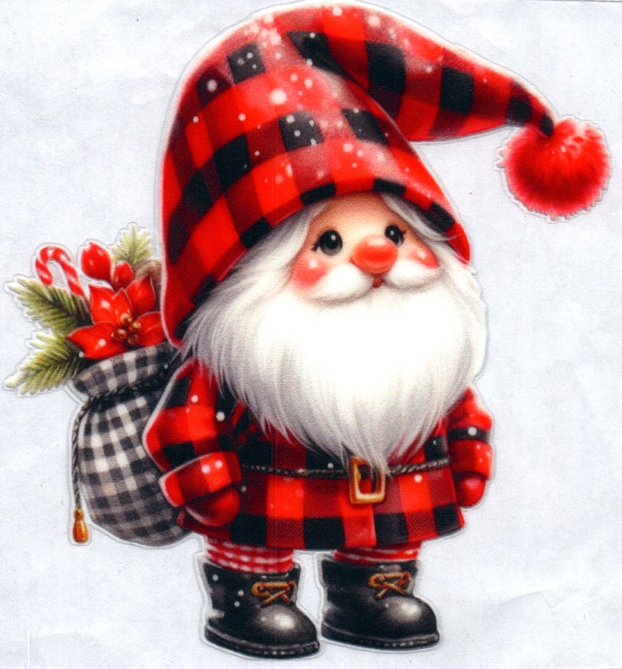 Santa Gnome Christmas Decal