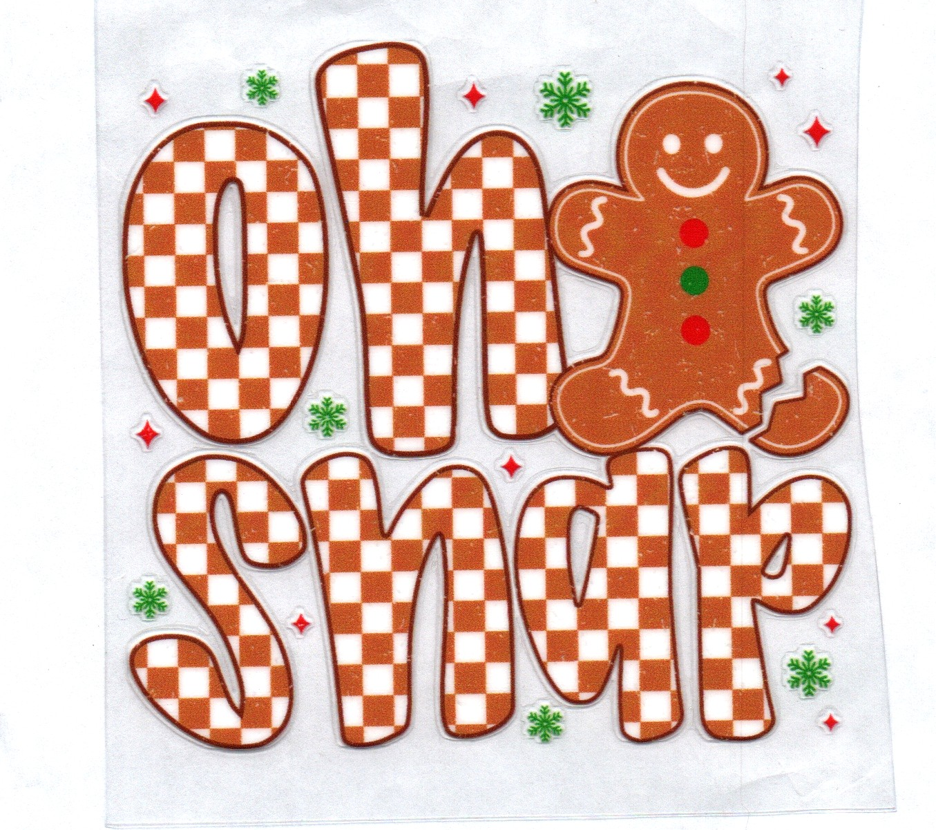 Oh Snap Gingerbread man Christmas Decal