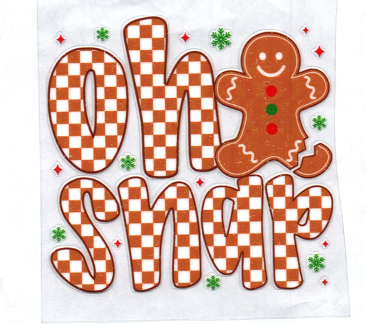 Oh Snap Gingerbread man Christmas Decal