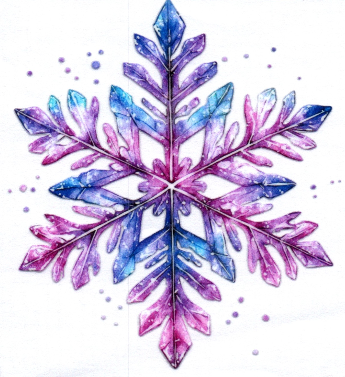 Pink/Purple/Blue Snowflake Decal