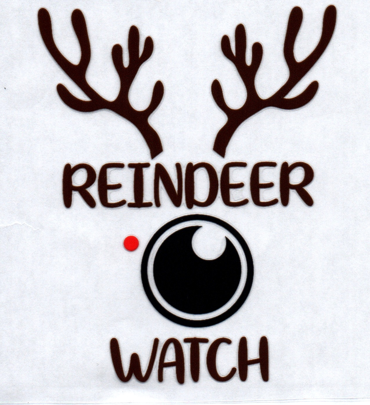 Reindeer Watch Christmas Decal