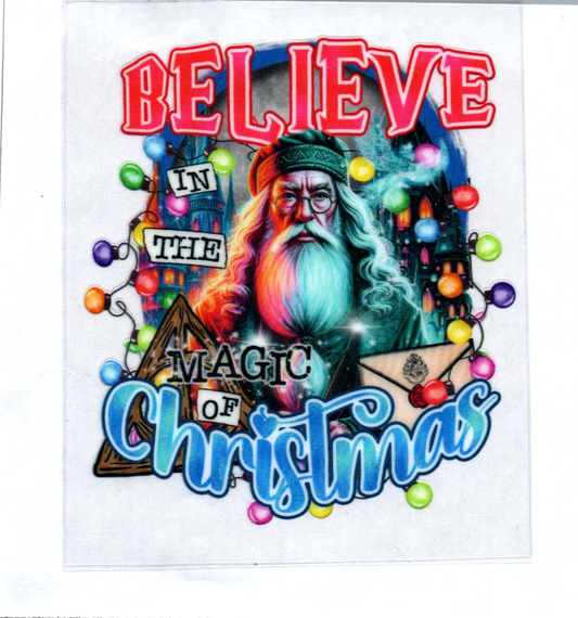 HP Believe Dumbledore Christmas Decal