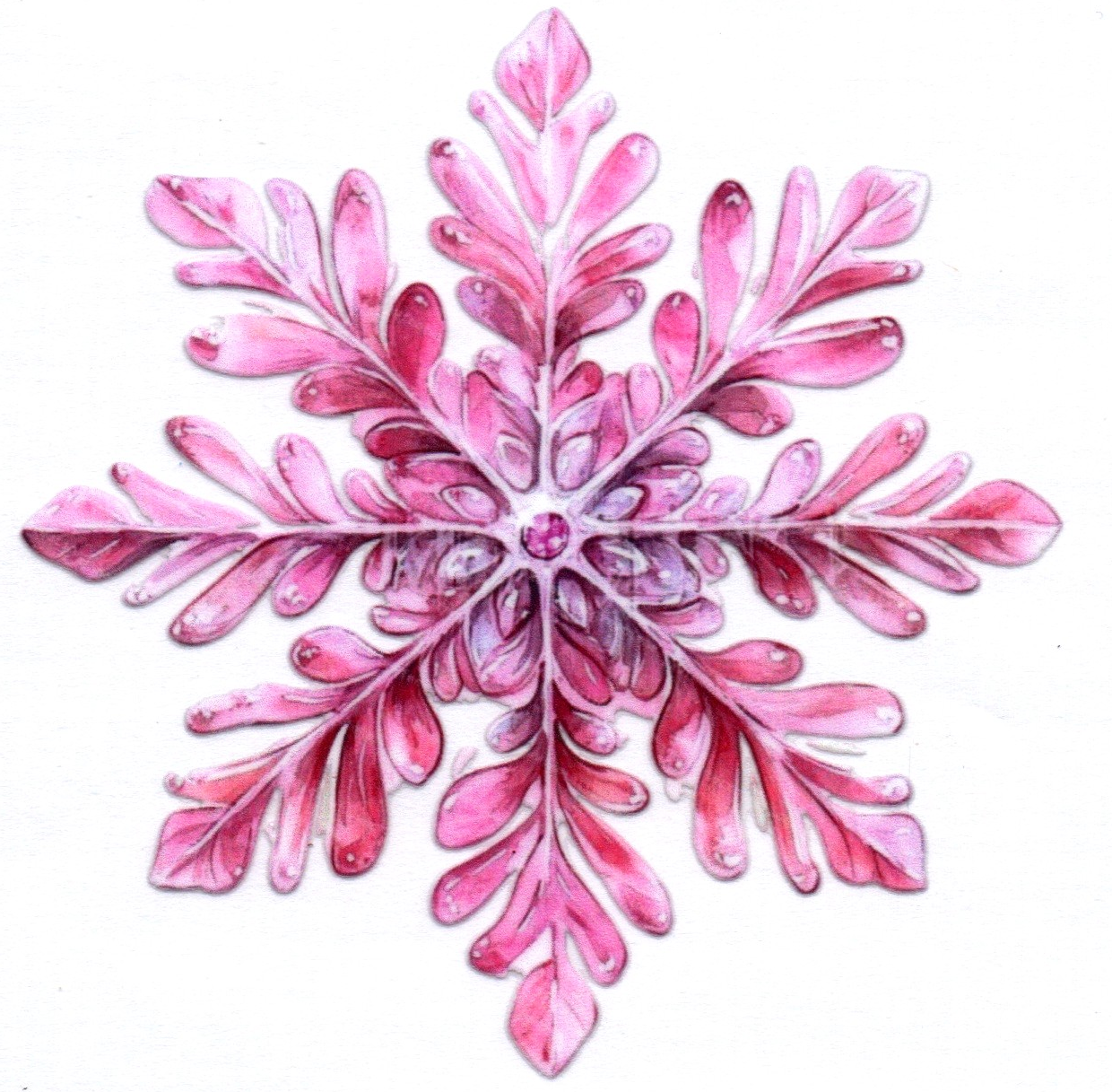 Pink Snowflake Decal