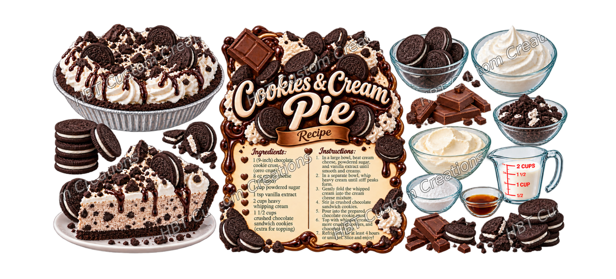 RECIPE 16OZ Cookies & Cream Pie POD
