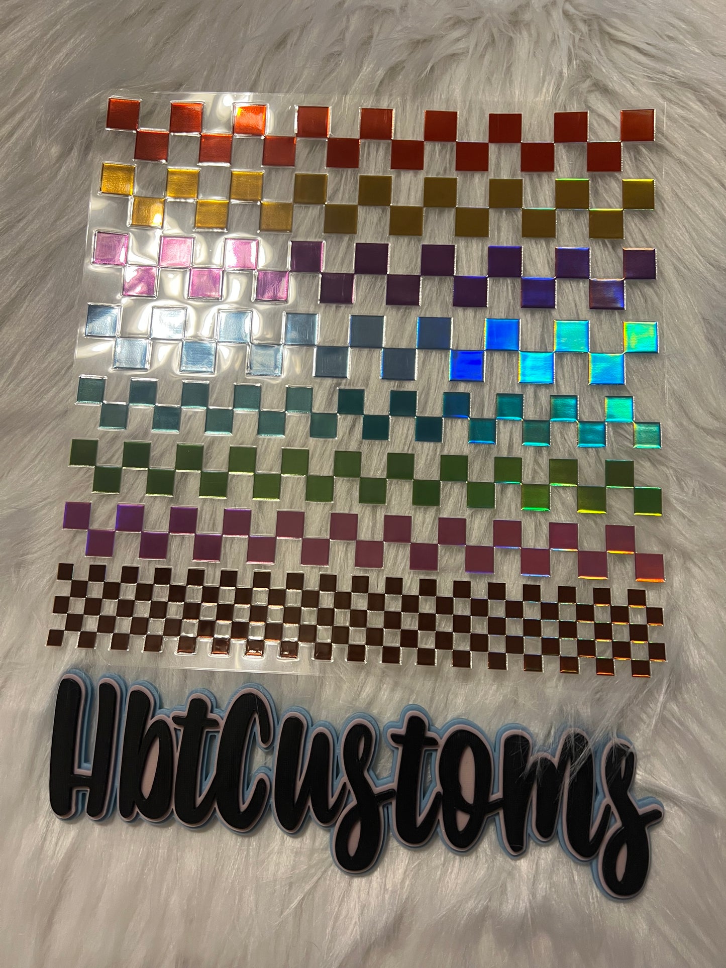 Rainbow Squares Holo Element 10 x 10
