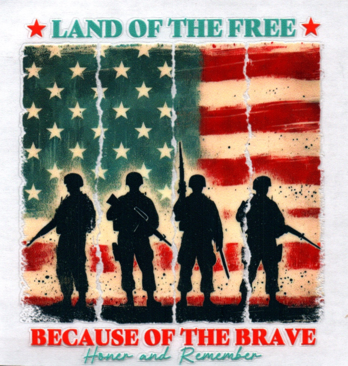 land of the free 1 Single Decal