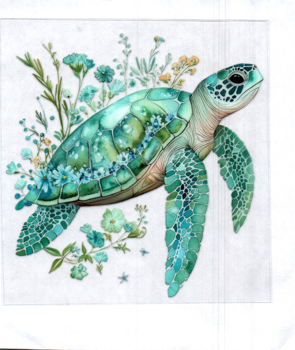 Green Sea Turtle 106 Single Decal
