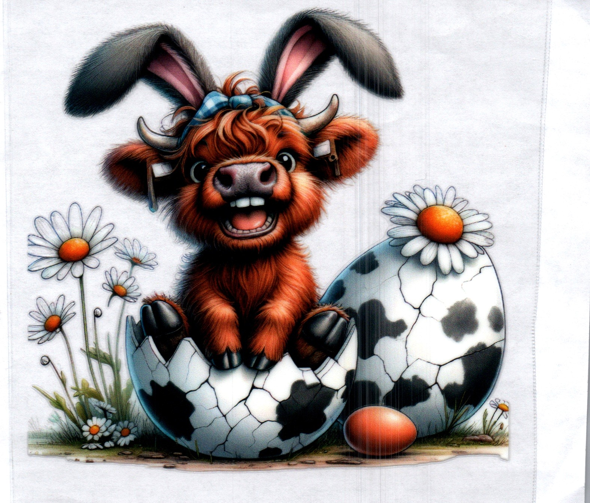 Easter Cow Single Decal 126